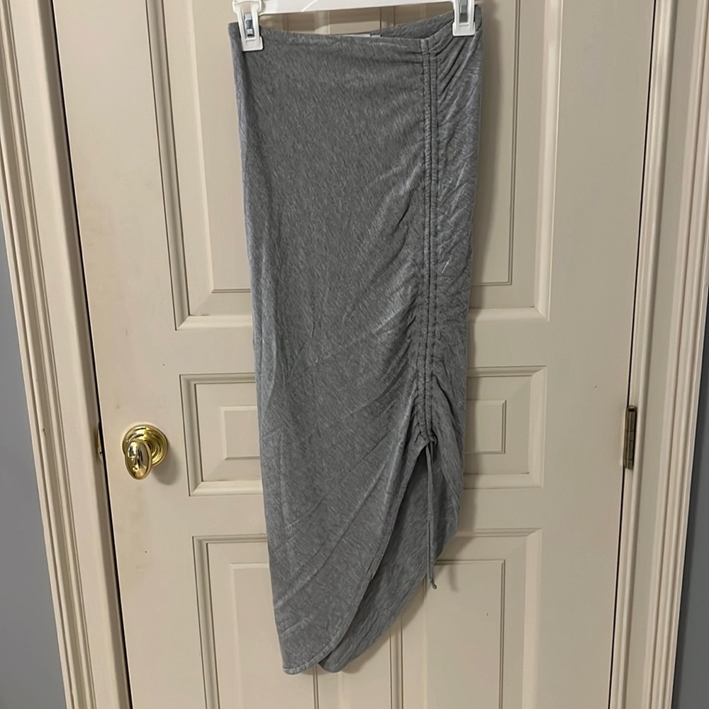 Grey asymmetrical skirt